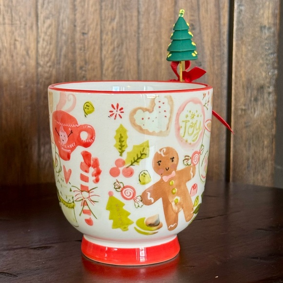 Gingerbread Man Mug with Christmas Tree Stirrer - Potter’s Studio Jingles & Joy - Picture 14 of 15